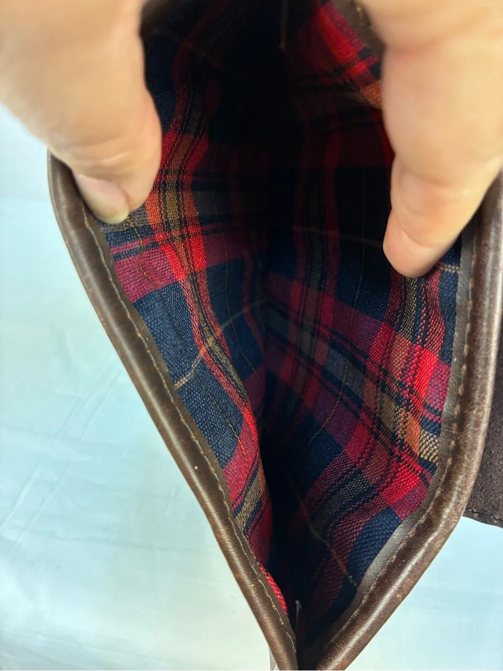 Will Leather Flannel Lined Envelope Style Pouch